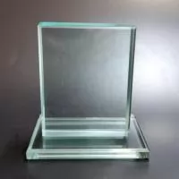 Troféu de vidro com base de vidro, fazemos sob medida
