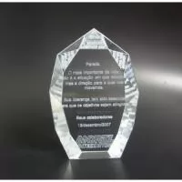 Troféu de cristal ou vidro