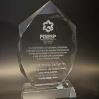 Troféu de cristal personalizado