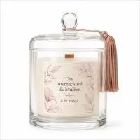 Vela  aromática - Cúpula de Vidro, com pavio de madeira,  vela 100% vegetal, com perfumação premium e queima limpa de mais de 40horas, disponivel em diversos aromas, consulte. 