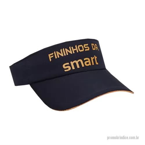 Viseira personalizada - viseira em tecido microfibra com reg. de plástico e logotipo silkscreen frontal