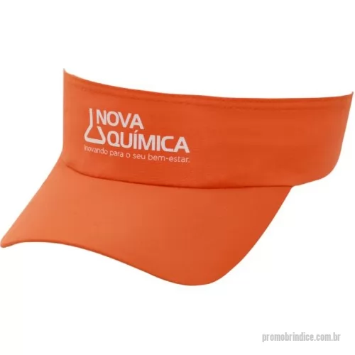 Viseira personalizada - Viseira em tecido microfibra com regulador na nuca de velcro e logotipo silcado