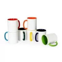 Caneca cerâmica de 330ml branca, ideal para sublimação.  Altura :  9,6 cm  Largura :  11,8 cm  Circunferência :  25,8 cm  Medidas aproximadas para gravação (CxL):  9,6 cm x 25,8 cm (por toda a circunferência)  Peso aproximado (g):  326