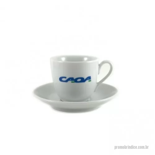 Xícara de café personalizada - Xicara Personalizada de Café com Pires Coup Branca 75ml