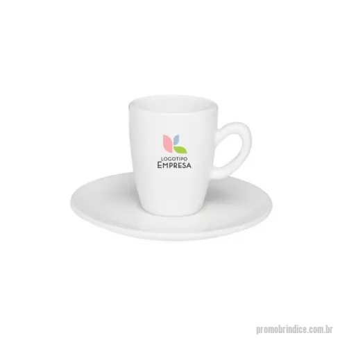 Xícara de café personalizada - Xícara de porcelana para café com pires.