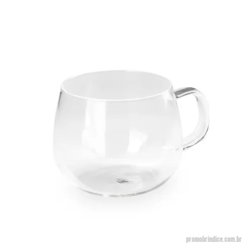 Xícara personalizada - Descrição: Xícara de vidro transparente com capacidade de 350ml.  Altura :  7,4 cm  Largura :  12 cm  Circunferência :  29,1 cm