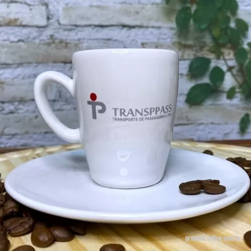 Xícara personalizada - Xicara de Porcelana para Cafe modelo Espresso, 75 ml.