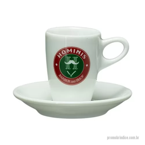 Xícara personalizada - Xícara de Café com Pires Genova branca 70ml 